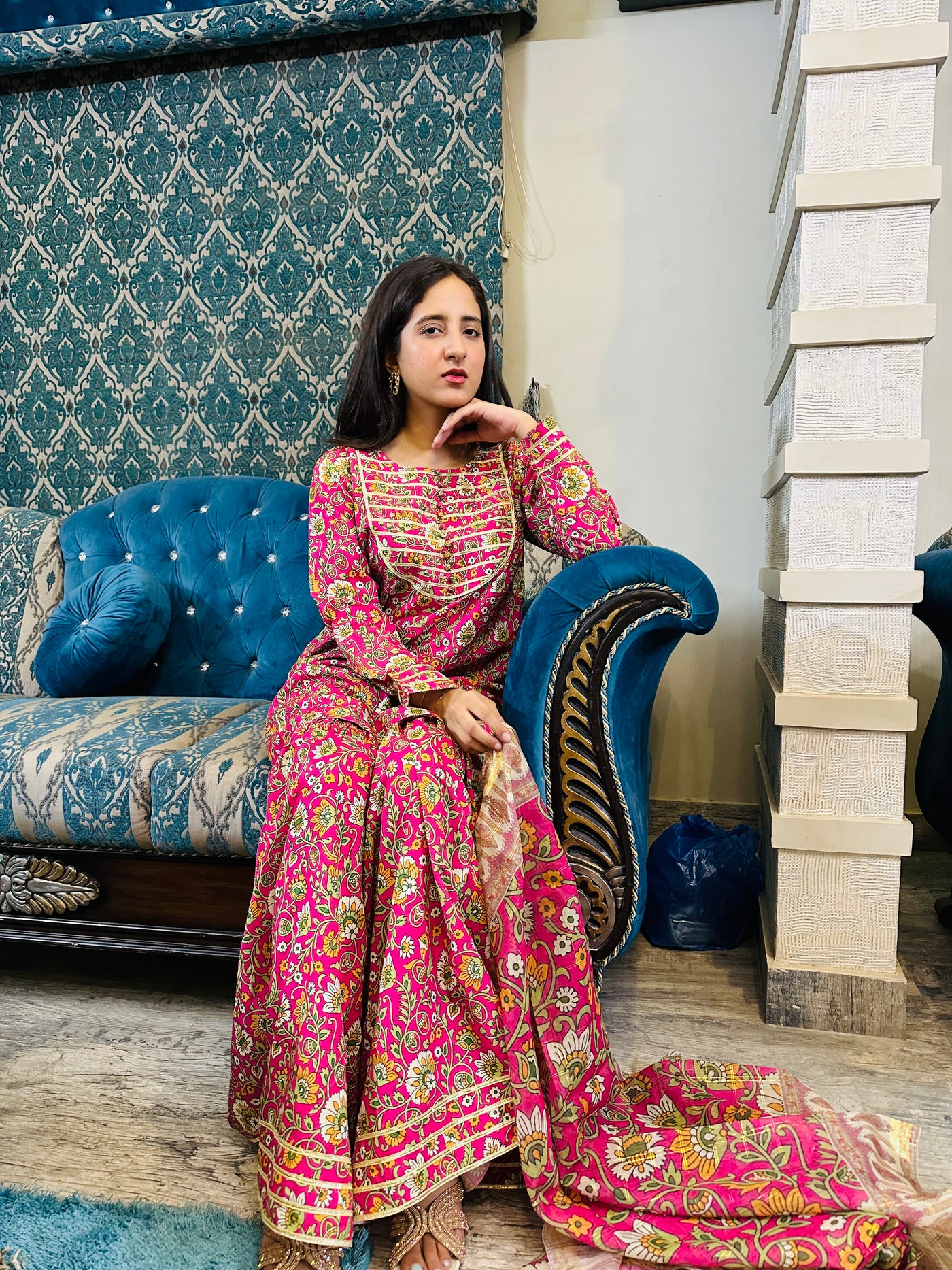FUCHSIA PINK GHARARA
